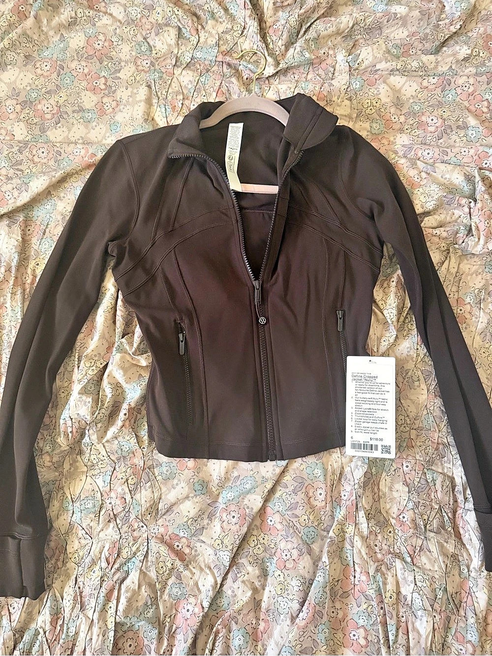 Lululemon Define Cropped Jacket *Nulu - Expresso Size 6 NWT
